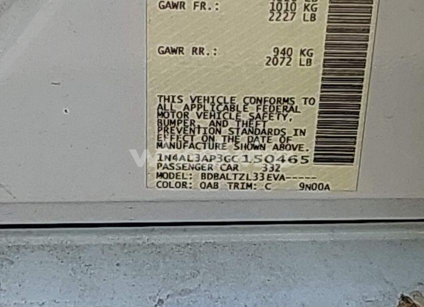 Photo 9 of 2016 Nissan Altima 2.5 SL (VIN 1N4AL3AP3GC150465)