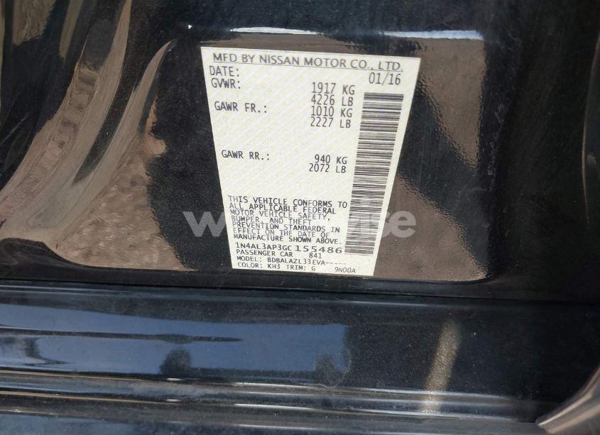 Photo 9 of 2016 Nissan Altima 2.5 (VIN 1N4AL3AP3GC155486)