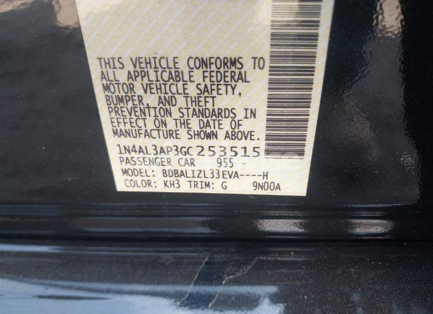 Photo 9 of 2016 Nissan Altima 2.5 SV (VIN 1N4AL3AP3GC253515)