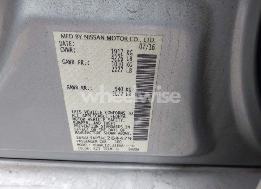 Photo 9 of 2016 Nissan Altima 2.5 SV (VIN 1N4AL3AP3GC264479)