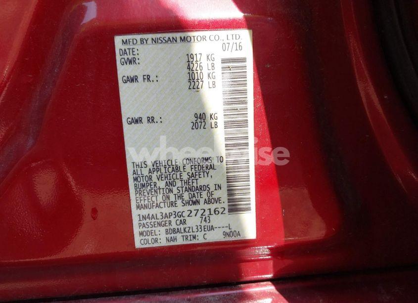 Photo 9 of 2016 Nissan Altima 2.5 SV (VIN 1N4AL3AP3GC272162)