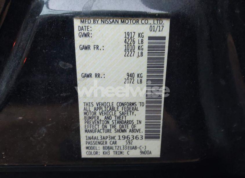 Photo 15 of 2017 Nissan Altima 2.5 SL (VIN 1N4AL3AP3HC196363)