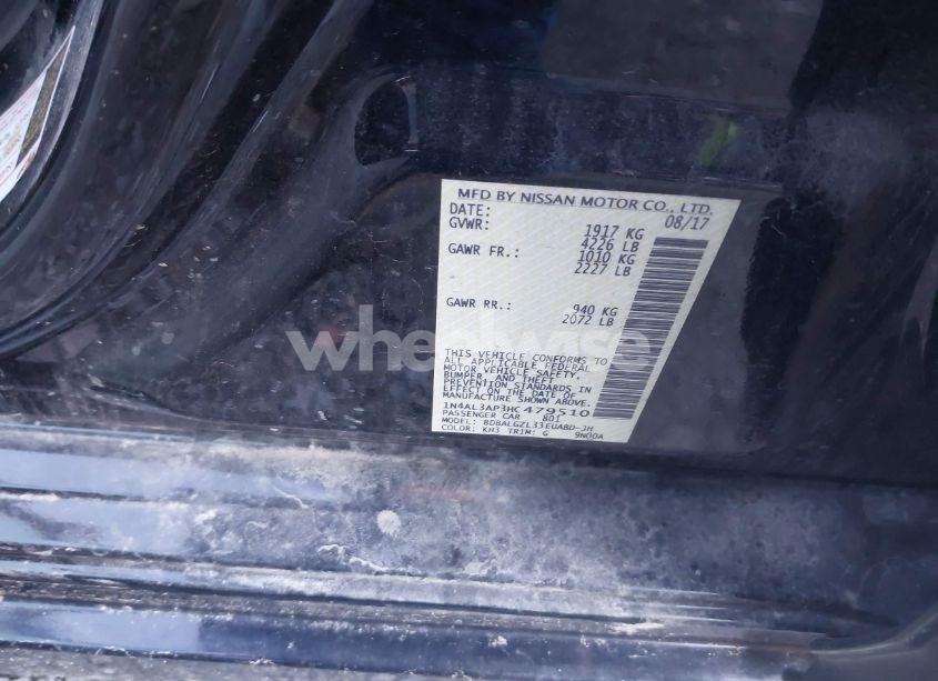 Photo 9 of 2017 Nissan Altima 2.5 S (VIN 1N4AL3AP3HC479510)