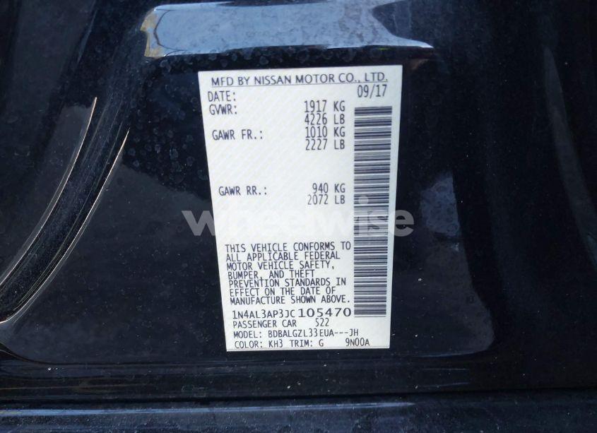 Photo 9 of 2018 Nissan Altima 2.5 S (VIN 1N4AL3AP3JC105470)