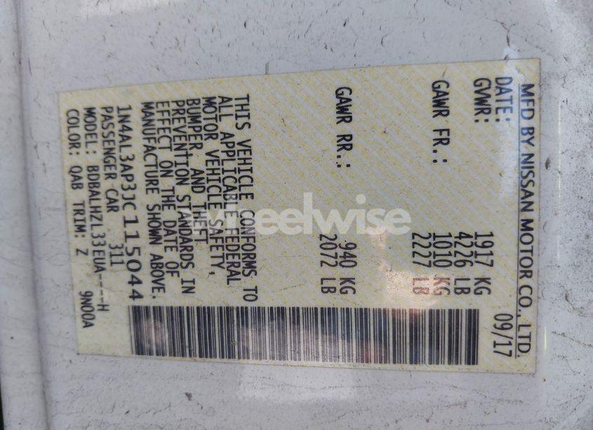 Photo 9 of 2018 Nissan Altima 2.5 SR (VIN 1N4AL3AP3JC115044)