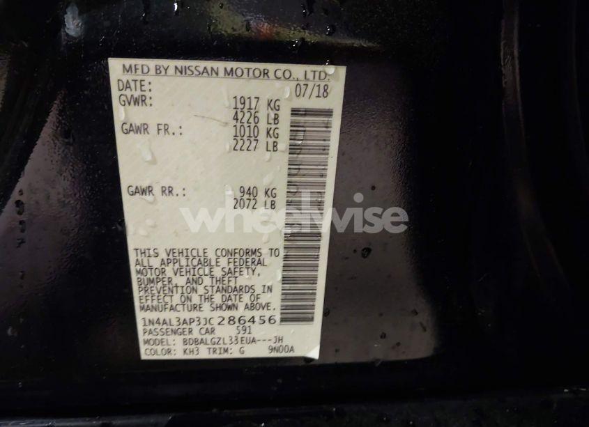 Photo 9 of 2018 Nissan Altima 2.5 S (VIN 1N4AL3AP3JC286456)