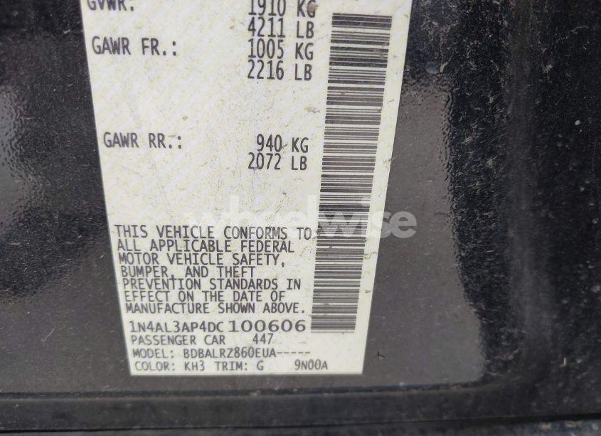 Photo 9 of 2013 Nissan Altima 2.5 S (VIN 1N4AL3AP4DC100606)