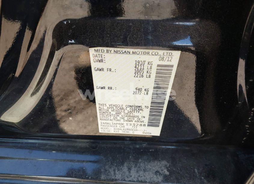 Photo 9 of 2013 Nissan Altima 2.5 S (VIN 1N4AL3AP4DC135288)