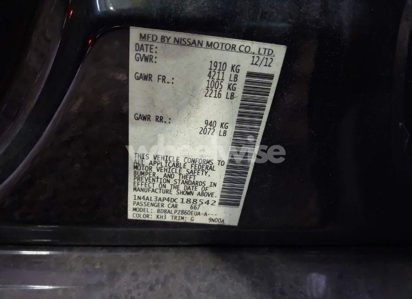 Photo 9 of 2013 Nissan Altima 2.5 (VIN 1N4AL3AP4DC188542)