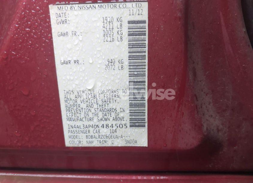 Photo 9 of 2013 Nissan Altima 2.5 S (VIN 1N4AL3AP4DN484505)