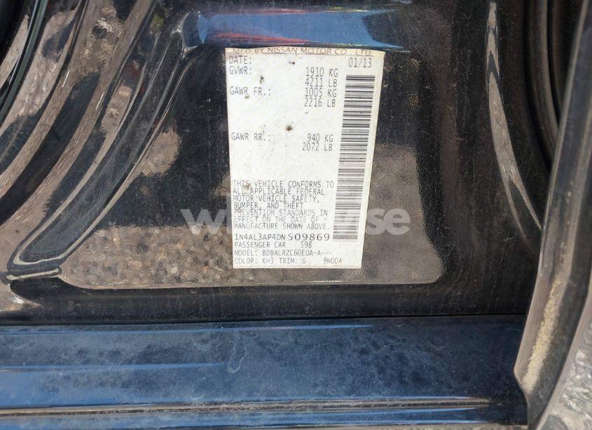 Photo 9 of 2013 Nissan Altima 2.5 S (VIN 1N4AL3AP4DN509869)