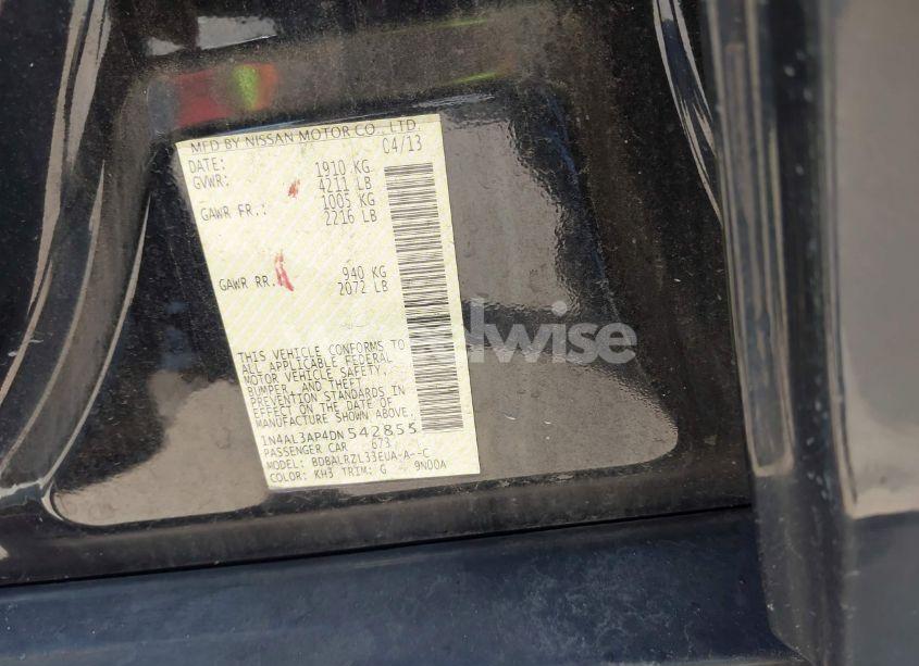 Photo 9 of 2013 Nissan Altima 2.5 S (VIN 1N4AL3AP4DN542855)