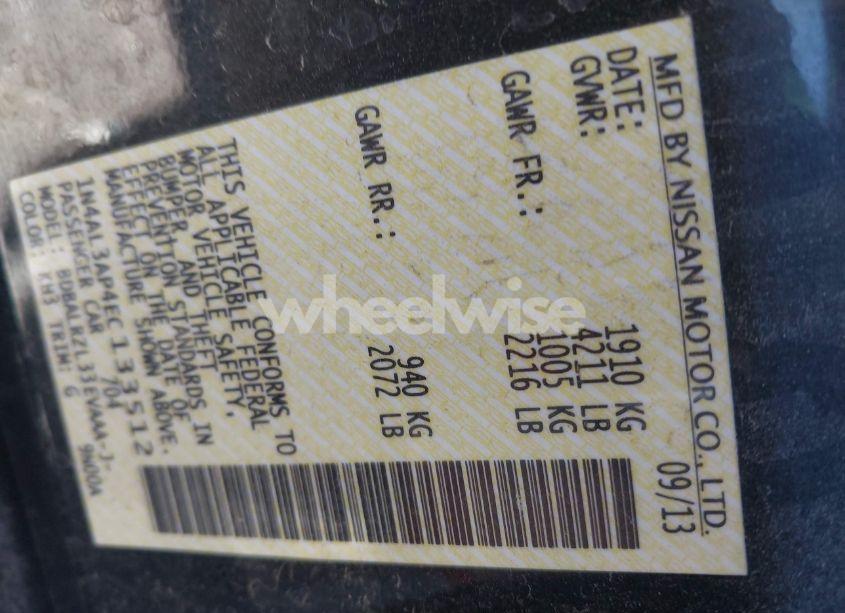 Photo 9 of 2014 Nissan Altima 2.5 S (VIN 1N4AL3AP4EC133512)