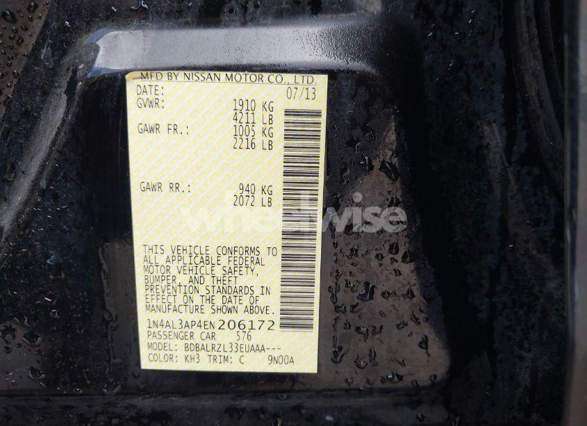 Photo 9 of 2014 Nissan Altima 2.5 S (VIN 1N4AL3AP4EN206172)