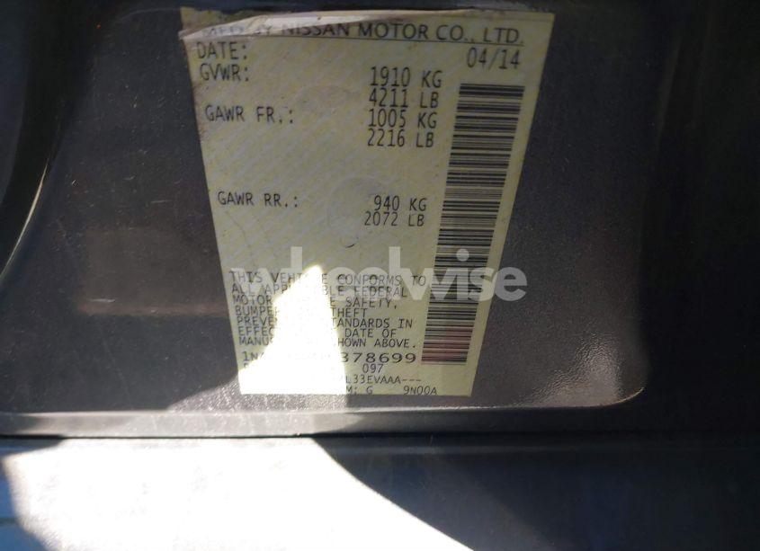 Photo 9 of 2014 Nissan Altima (VIN 1N4AL3AP4EN378699)