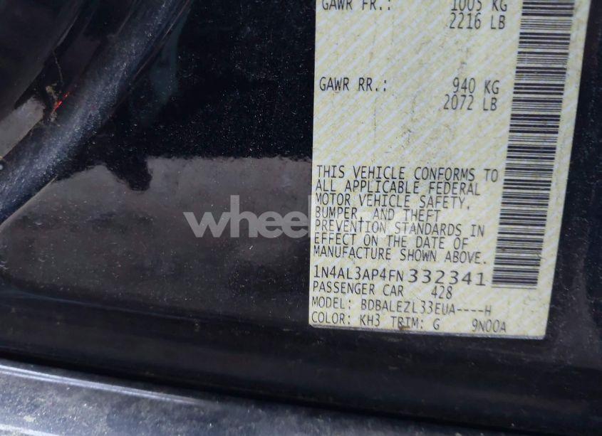 Photo 9 of 2015 Nissan Altima 2.5 S (VIN 1N4AL3AP4FN332341)