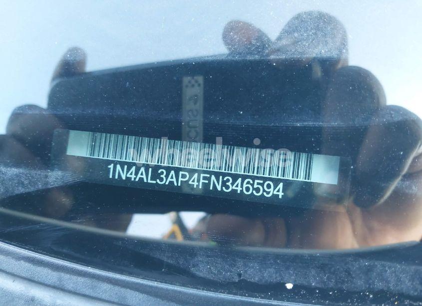 Photo 9 of 2015 Nissan Altima 2.5 SL (VIN 1N4AL3AP4FN346594)