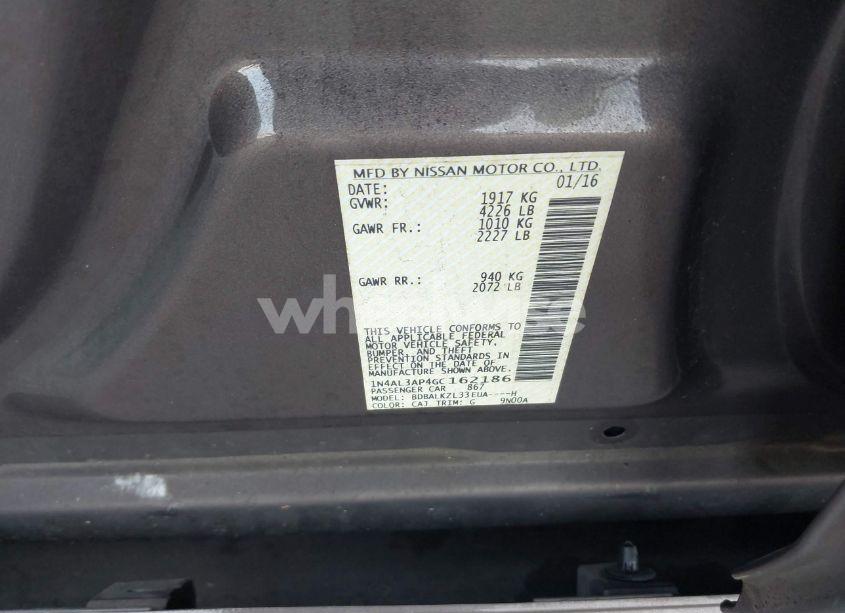 Photo 9 of 2016 Nissan Altima 2.5 SV (VIN 1N4AL3AP4GC162186)