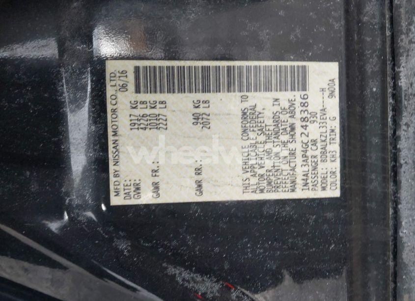 Photo 9 of 2016 Nissan Altima 2.5 SV (VIN 1N4AL3AP4GC248386)