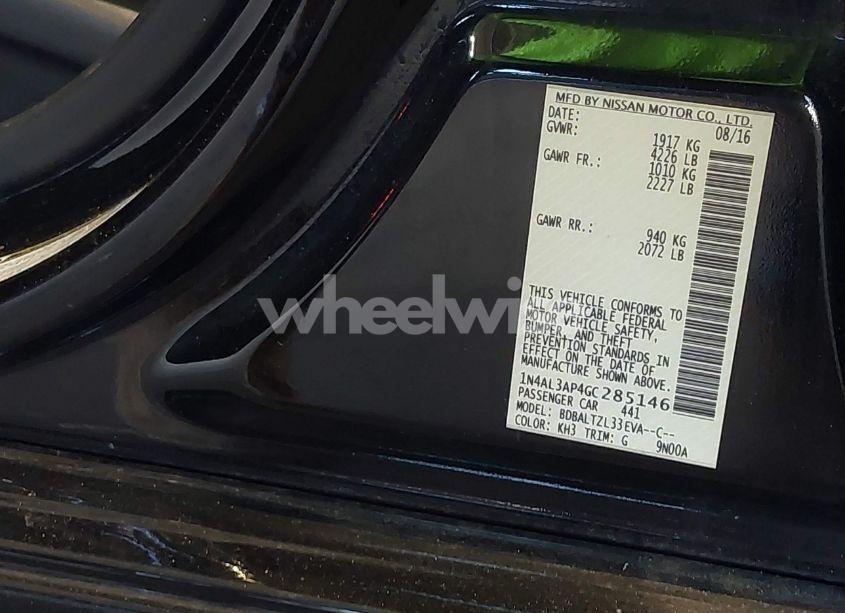 Photo 9 of 2016 Nissan Altima 2.5 SL (VIN 1N4AL3AP4GC285146)