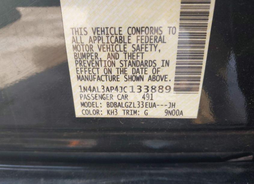 Photo 9 of 2018 Nissan Altima 2.5 S (VIN 1N4AL3AP4JC133889)