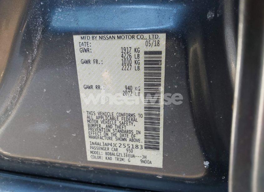 Photo 8 of 2018 Nissan Altima 2.5 S (VIN 1N4AL3AP4JC255183)