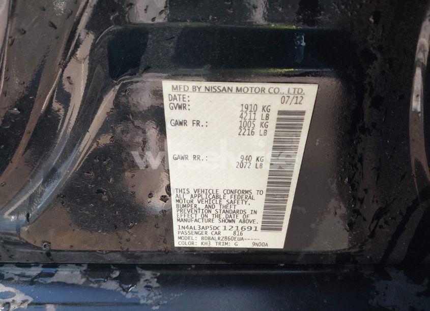 Photo 9 of 2013 Nissan Altima 2.5 S (VIN 1N4AL3AP5DC121691)