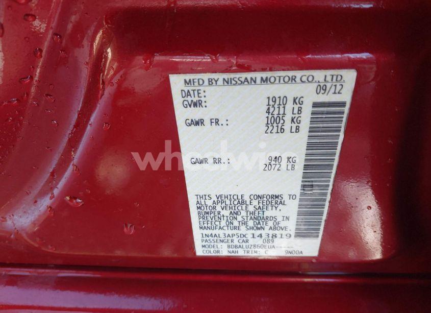 Photo 9 of 2013 Nissan Altima 2.5 SV (VIN 1N4AL3AP5DC143819)