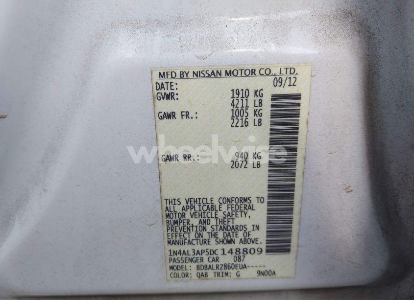 Photo 9 of 2013 Nissan Altima 2.5 S (VIN 1N4AL3AP5DC148809)