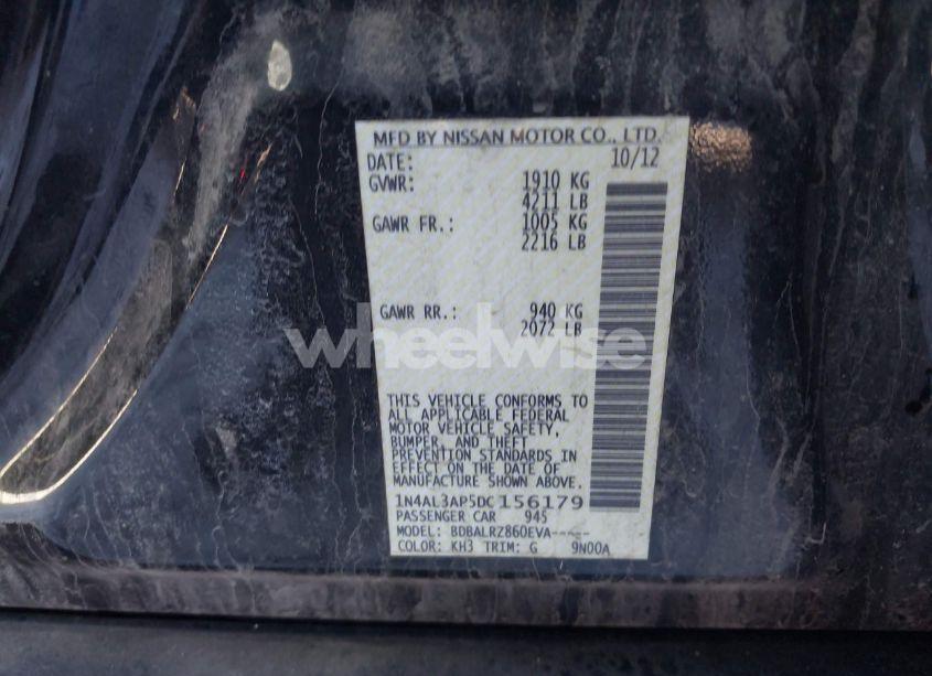 Photo 9 of 2013 Nissan Altima 2.5 S (VIN 1N4AL3AP5DC156179)