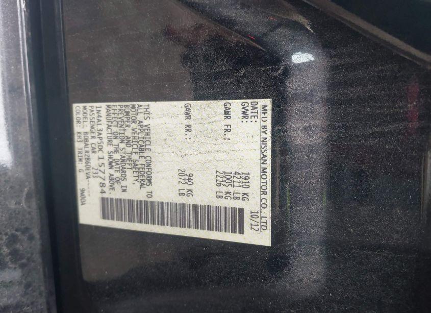 Photo 9 of 2013 Nissan Altima 2.5 S (VIN 1N4AL3AP5DC157784)