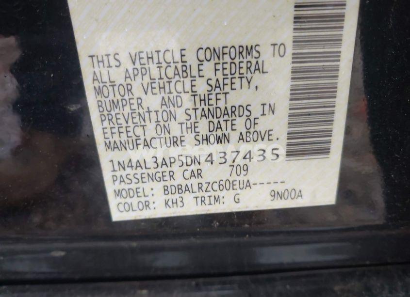 Photo 9 of 2013 Nissan Altima 2.5 S (VIN 1N4AL3AP5DN437435)