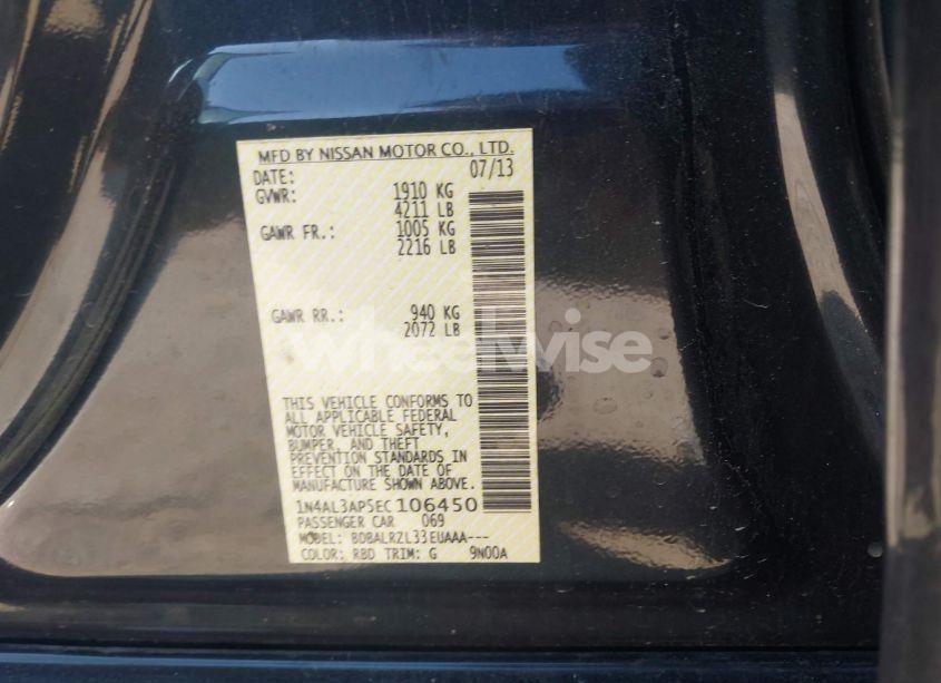 Photo 9 of 2014 Nissan Altima 2.5 S (VIN 1N4AL3AP5EC106450)