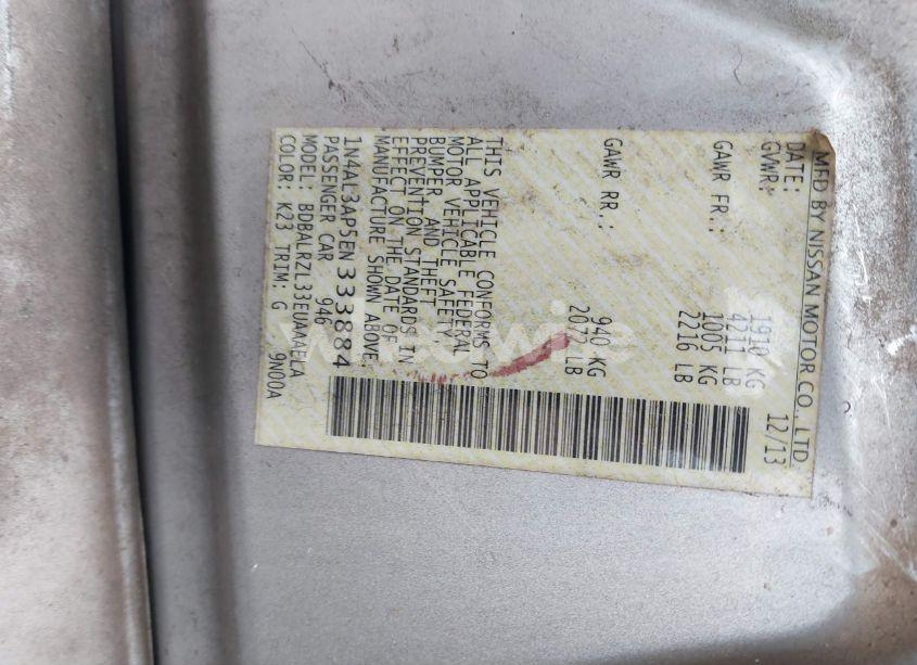 Photo 9 of 2014 Nissan Altima 2.5 S (VIN 1N4AL3AP5EN333884)