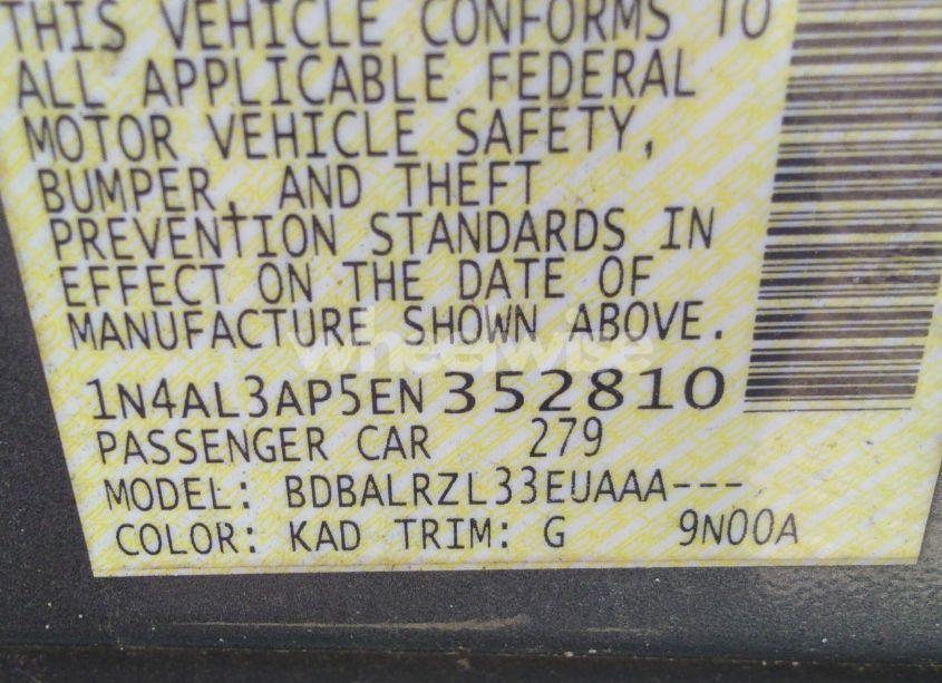 Photo 9 of 2014 Nissan Altima 2.5 SL/2.5 SV/2.5/2.5 S (VIN 1N4AL3AP5EN352810)