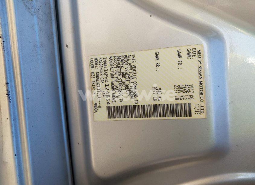 Photo 9 of 2016 Nissan Altima 2.5 SR (VIN 1N4AL3AP5GC124854)