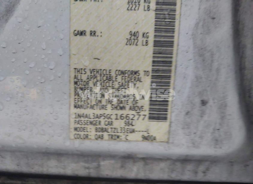 Photo 9 of 2016 Nissan Altima 2.5 SL (VIN 1N4AL3AP5GC166277)