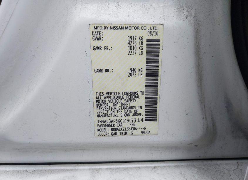 Photo 9 of 2016 Nissan Altima 2.5 SV (VIN 1N4AL3AP5GC295314)