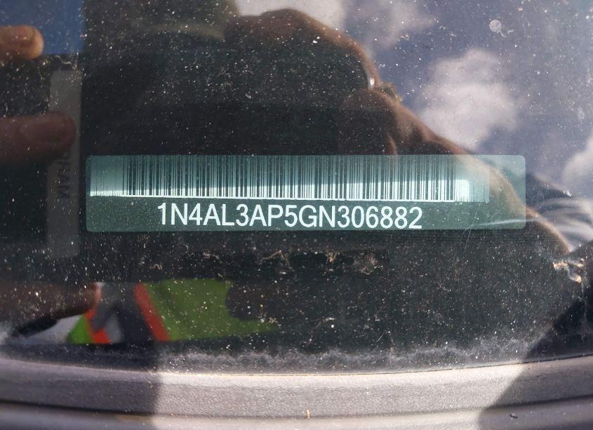 Photo 9 of 2016 Nissan Altima 2.5/2.5 S/2.5 SL/2.5 SR/2.5 SV (VIN 1N4AL3AP5GN306882)