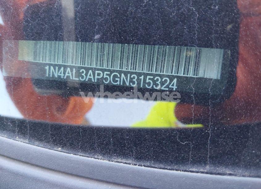 Photo 9 of 2016 Nissan Altima 2.5/2.5 S/2.5 SL/2.5 SR/2.5 SV (VIN 1N4AL3AP5GN315324)