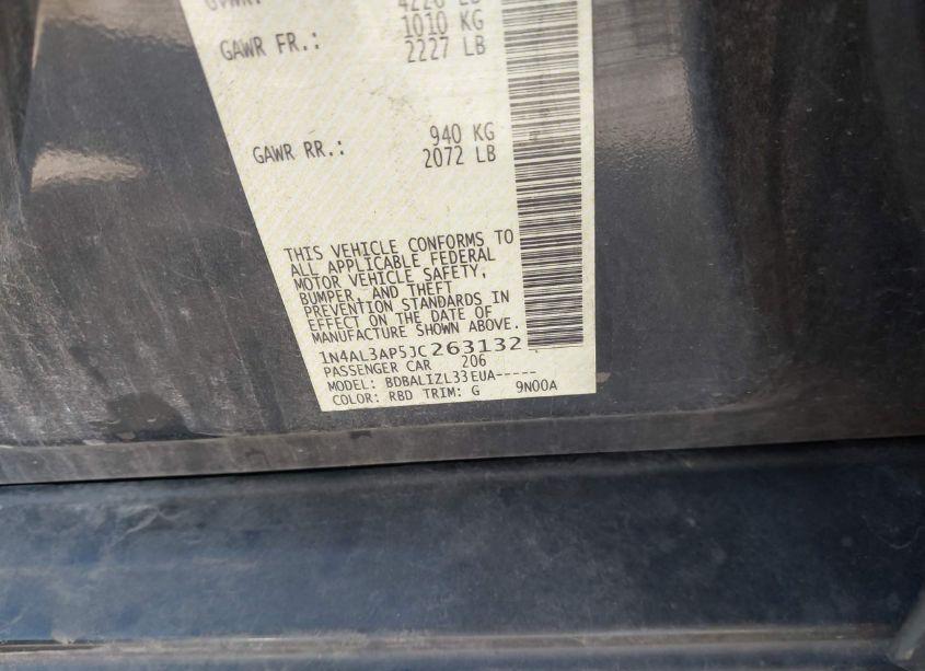 Photo 9 of 2018 Nissan Altima 2.5 SV (VIN 1N4AL3AP5JC263132)