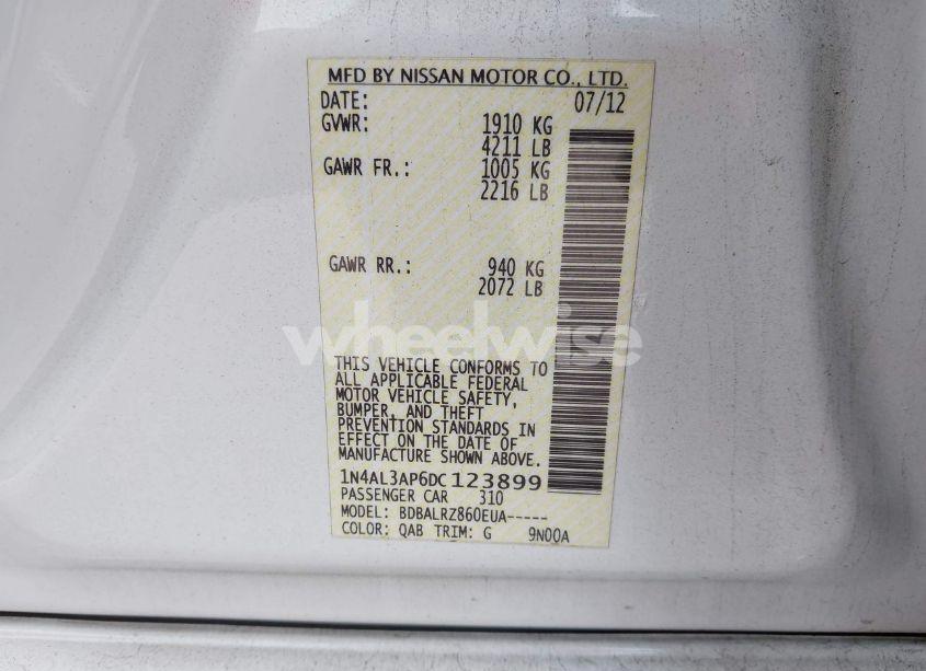 Photo 9 of 2013 Nissan Altima 2.5 S (VIN 1N4AL3AP6DC123899)