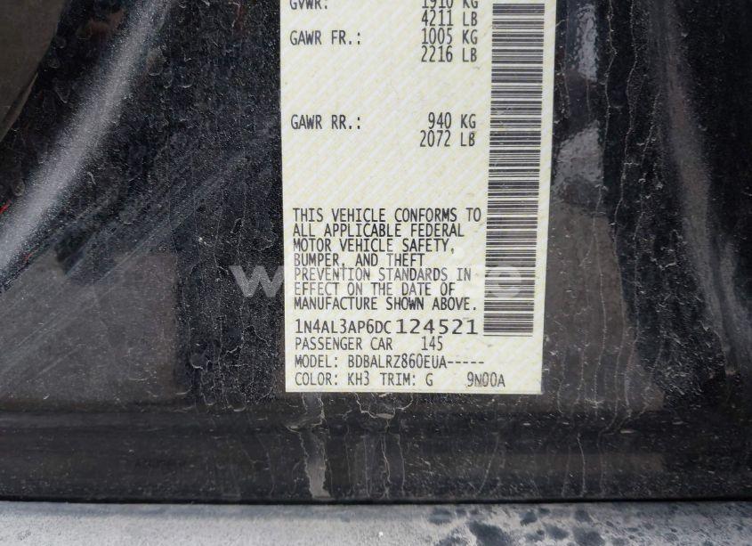 Photo 9 of 2013 Nissan Altima 2.5 S (VIN 1N4AL3AP6DC124521)