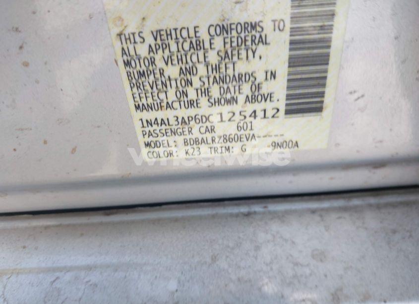 Photo 9 of 2013 Nissan Altima 2.5 S (VIN 1N4AL3AP6DC125412)