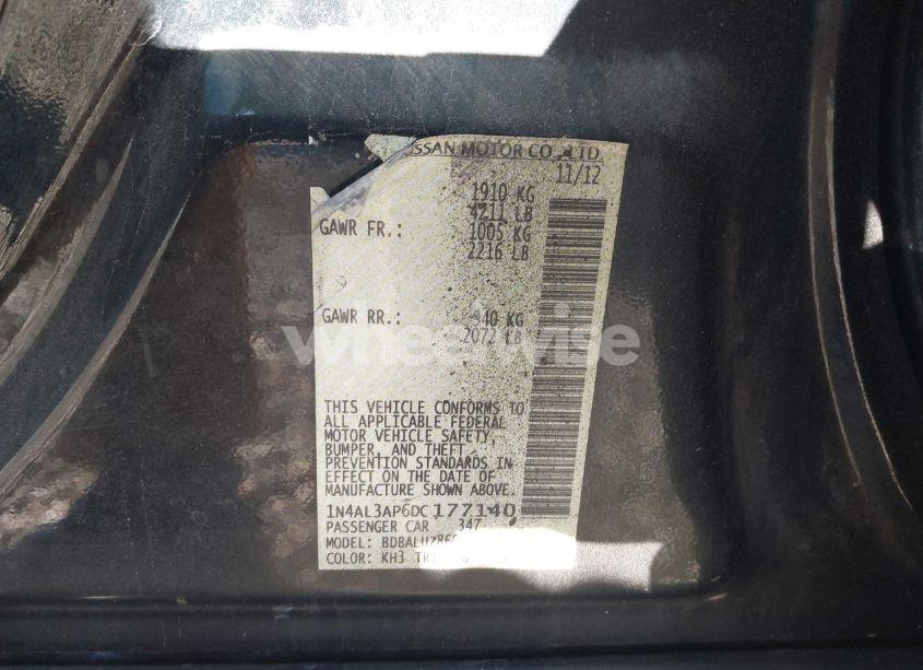 Photo 9 of 2013 Nissan Altima 2.5 SV (VIN 1N4AL3AP6DC177140)