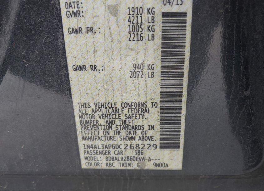 Photo 9 of 2013 Nissan Altima 2.5 S (VIN 1N4AL3AP6DC268229)