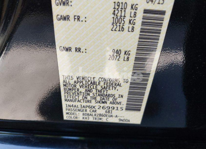 Photo 9 of 2013 Nissan Altima 2.5 S (VIN 1N4AL3AP6DC269915)