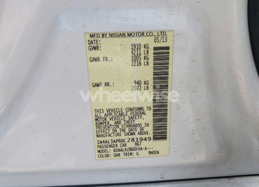 Photo 9 of 2013 Nissan Altima 2.5 S (VIN 1N4AL3AP6DC281949)