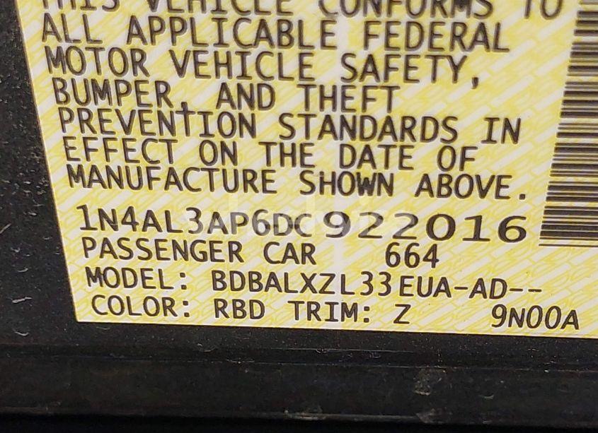 Photo 9 of 2013 Nissan Altima 2.5 SL (VIN 1N4AL3AP6DC922016)