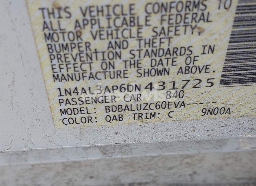 Photo 9 of 2013 Nissan Altima 2.5 SV (VIN 1N4AL3AP6DN431725)